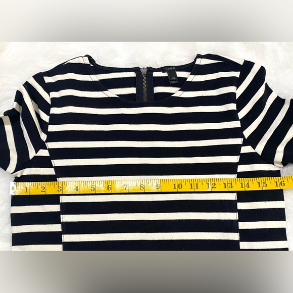 J Crew Womens XS Black/White Stripe Long Sleeve Top Classic Preppy Coastal - Picture 9 of 13